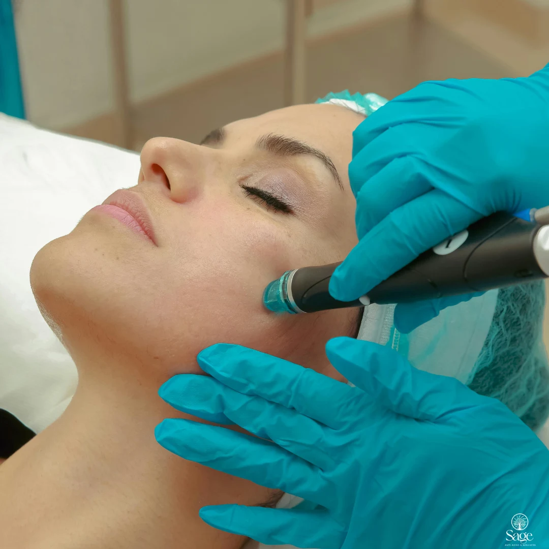 Microneedling skin rejuvenation treatment