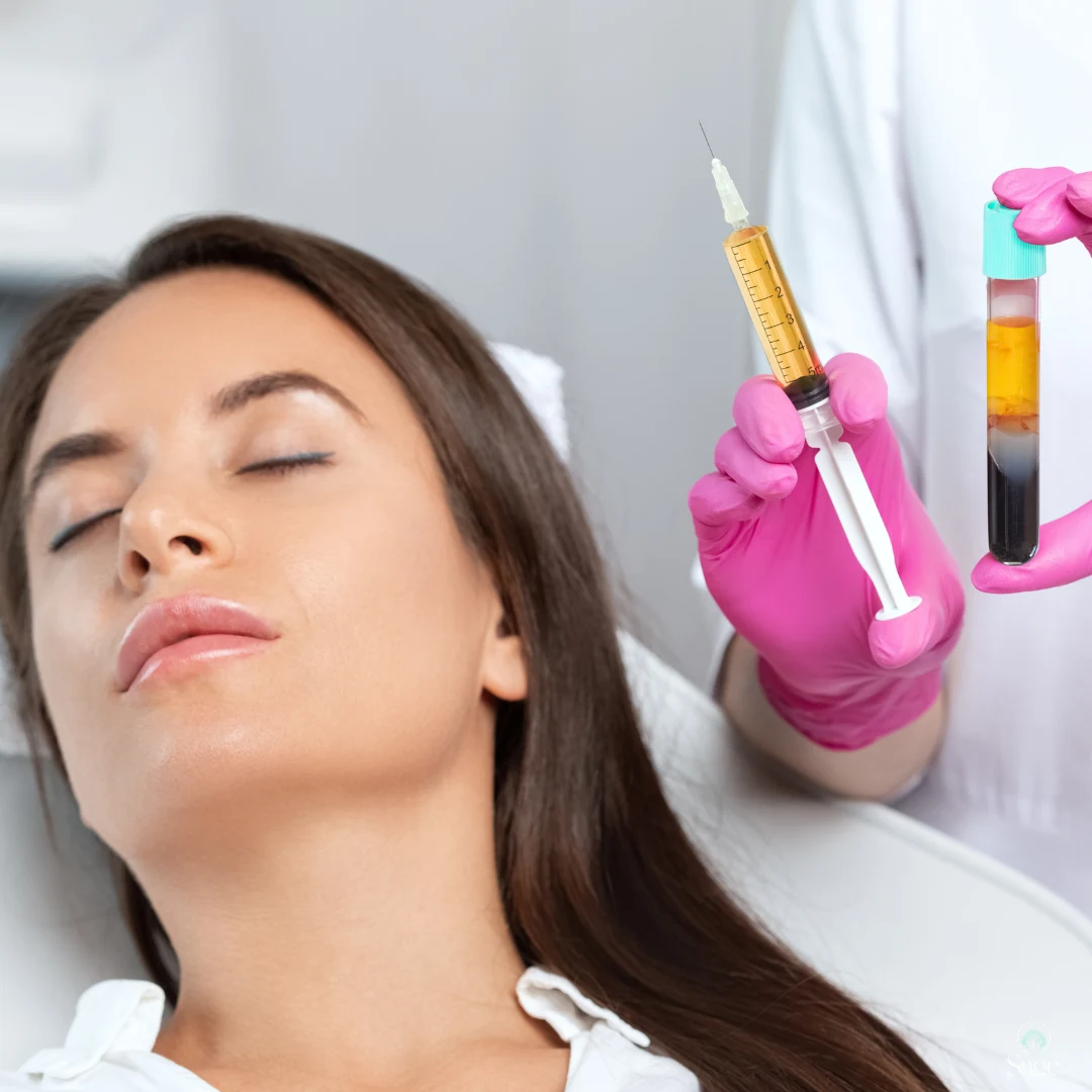 PRP therapy preparation by a medical professional